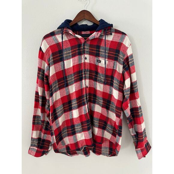 Aeropostale Hooded Flannel Button Down sz Large - Picture 1 of 4